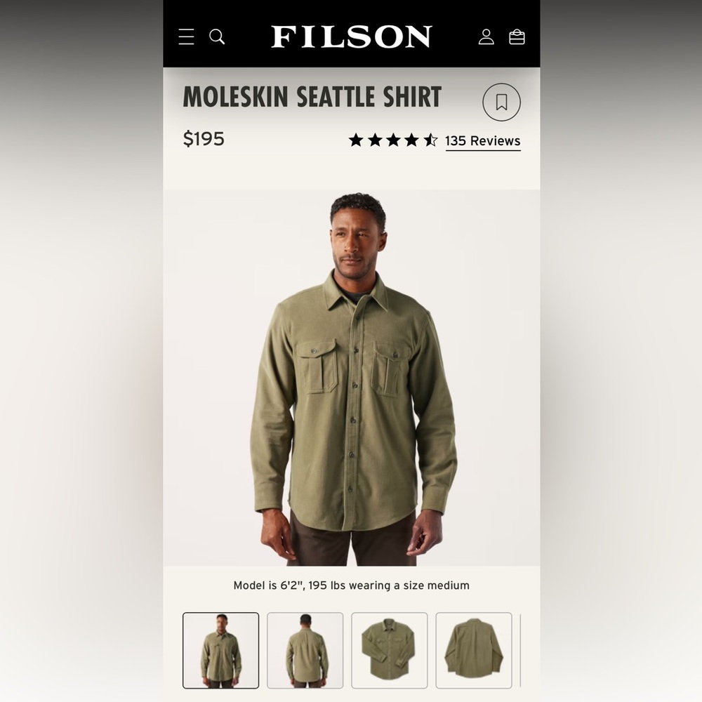 Filson Khaki button up
